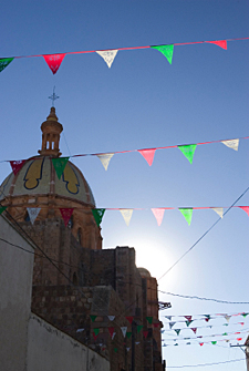 coupole du Sanctuaire de "Nuestra Se&ntilde;ora de la Guadalupe", connu sous le nom de "Guadalupito" &agrave; Zacatecas (Mexique)