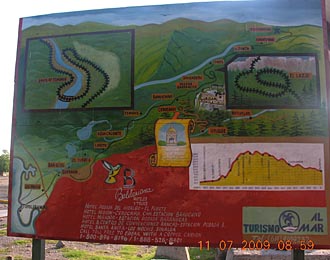 plan du parcours affich&eacute; &agrave; la gare d'El Fuerte
