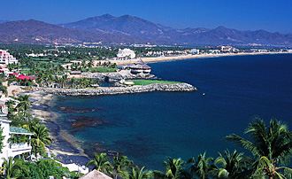 vue sur la baie de Manzanillo , (&eacute;tat de Colima, Mexique)