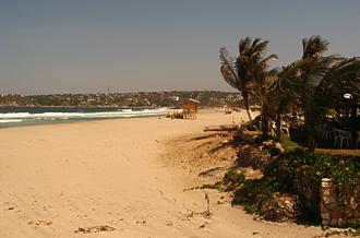 Plage Zicatela &agrave; Puerto Escondido (&eacute;tat d'Oaxaca, Mexique)