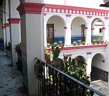 patio d'un bed and breakfast  au  Mexique