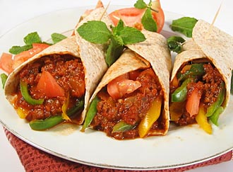 tortilla &agrave; la viande