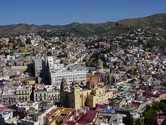 Cathédrale, Université et Templo de la Compañía de Jesús (Guanajuato, Mexique)