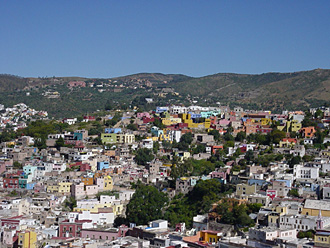 vue panoramique prise du monument P&iacute;pila (Guanajuato, Mexique)