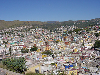 vue panoramique prise du monument Pípila (Guanajuato, Mexique)