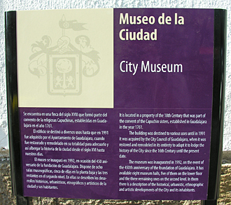 mus&eacute;e de la ville de Guadalajara (Jalisco,Mexique)