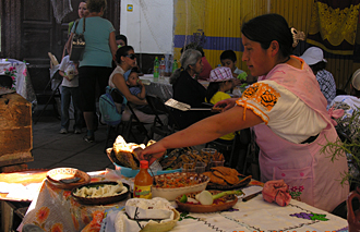 march&eacute; alimentaire &agrave; uruapan