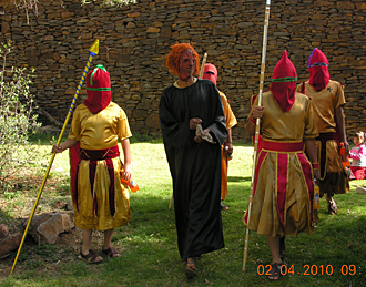 Mise en sc&egrave;ne avec les ap&ocirc;tres et arrestation de J&eacute;sus &agrave; Tzintzuntzan