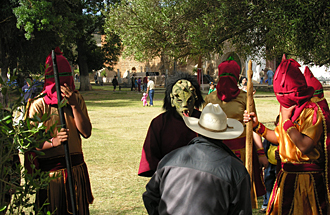 Mise en sc&egrave;ne avec les ap&ocirc;tres et arrestation de J&eacute;sus &agrave; Tzintzuntzan