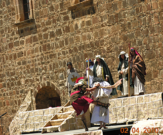 Mise en sc&egrave;ne avec les ap&ocirc;tres et arrestation de J&eacute;sus &agrave; Tzintzuntzan