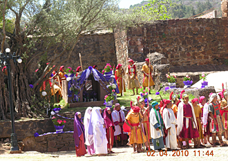 Mise en sc&egrave;ne avec les ap&ocirc;tres et arrestation de J&eacute;sus &agrave; Tzintzuntzan