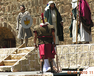 Mise en sc&egrave;ne avec les ap&ocirc;tres et arrestation de J&eacute;sus &agrave; Tzintzuntzan