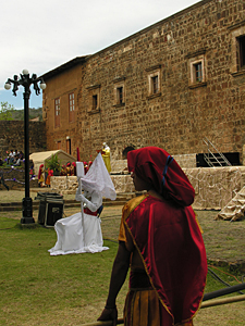 Mise en sc&egrave;ne avec les ap&ocirc;tres et arrestation de J&eacute;sus &agrave; Tzintzuntzan