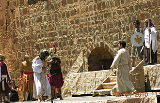 Mise en sc&egrave;ne avec les ap&ocirc;tres et arrestation de J&eacute;sus &agrave; Tzintzuntzan
