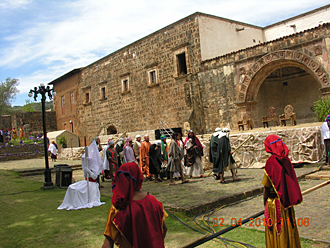 Mise en sc&egrave;ne avec les ap&ocirc;tres et arrestation de J&eacute;sus &agrave; Tzintzuntzan