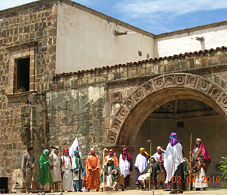Mise en sc&egrave;ne avec les ap&ocirc;tres et arrestation de J&eacute;sus &agrave; Tzintzuntzan