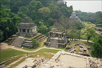 vue de Palenque (&eacute;tat d'Oaxaca, Mexique)