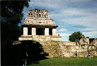 le temple du Soleil &agrave; Palenque (&eacute;tat de Chiapas, Mexique)