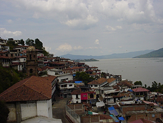 vue sur le village de Janitzio (&eacute;tat du Michoac&aacute;n)