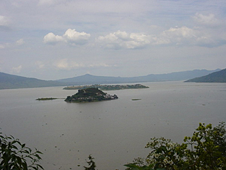 vue sur les autres &icirc;les &agrave; partir de Janitzio (&eacute;tat du Michoac&aacute;n)