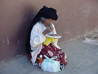 lunch d'une indienne au Mexique