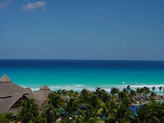 vue sur la c&ocirc;te cara&iuml;be de la Riviera Maya