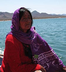 une femme de la tribu des Seris au Mexique