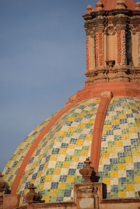D&ocirc;me de la cath&eacute;drale &agrave; San Luis Potosi (Mexique)
