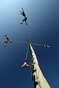 Les voladores en action