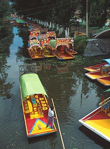 Canaux de Xochimilco (sud de Mexico)