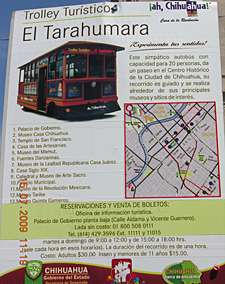 trolley tur&iacute;stico El Tarahumara