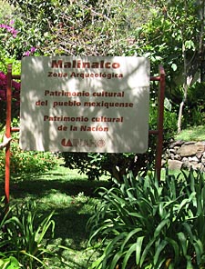 entr&eacute;e de malinalco (&eacute;tat de Mexico)