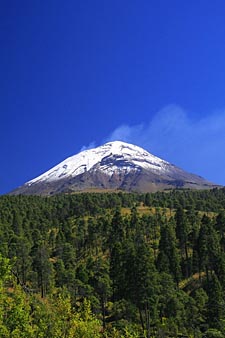 vue sur le Popocatépetl