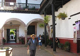 Casa de los Once patios &agrave; P&aacute;tzcuaro (&eacute;tat du Michoac&aacute;n, Mexique)