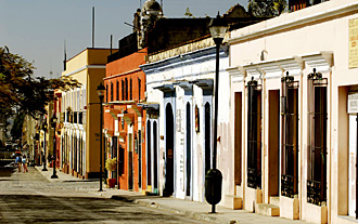 une des rues centrales d'Oaxaca
