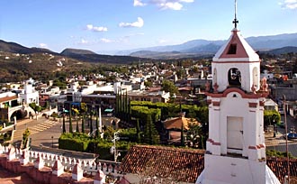 vue sur la Zócalo d'Ixtapan (état de Mexico)